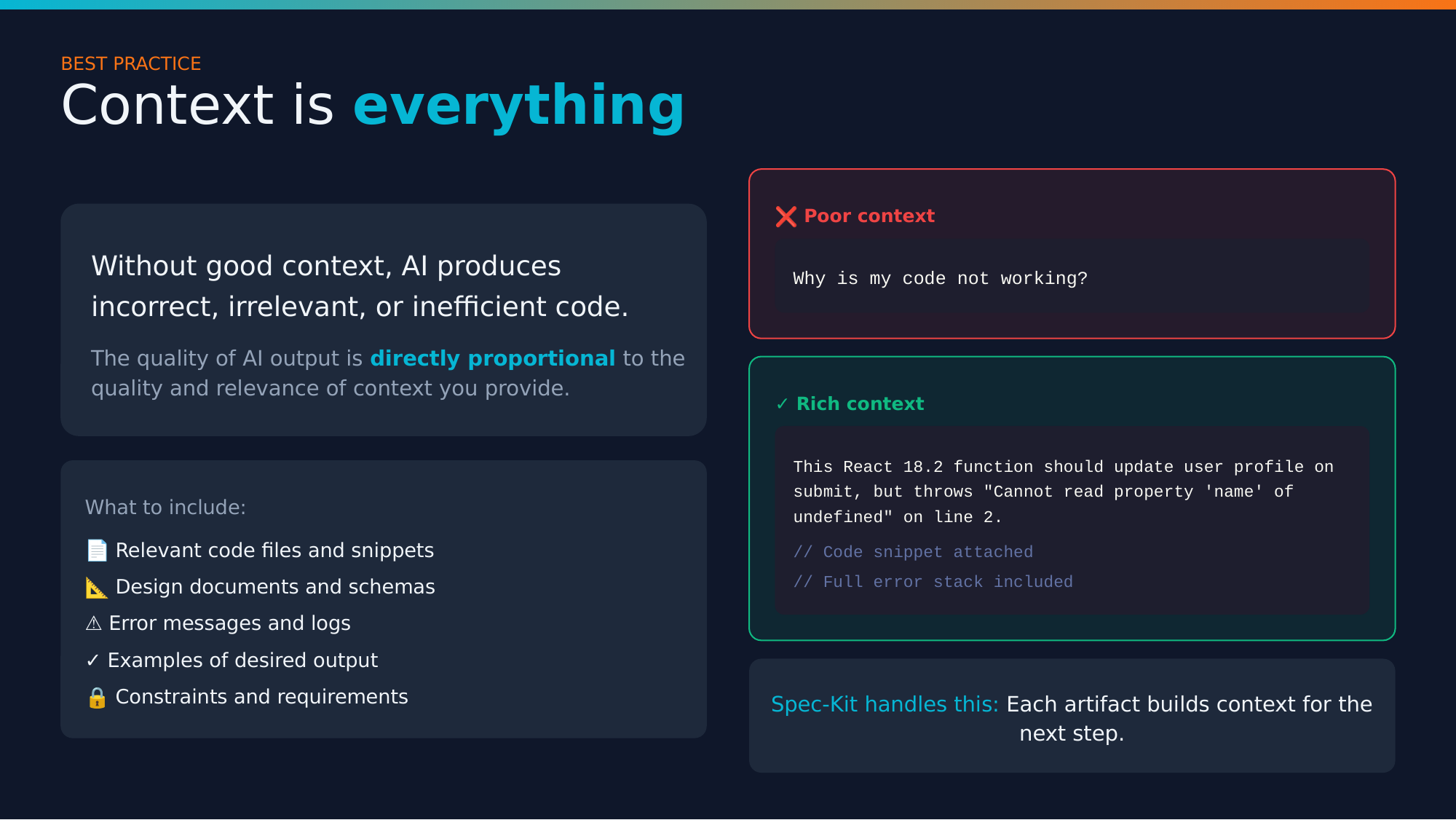 Context best practice